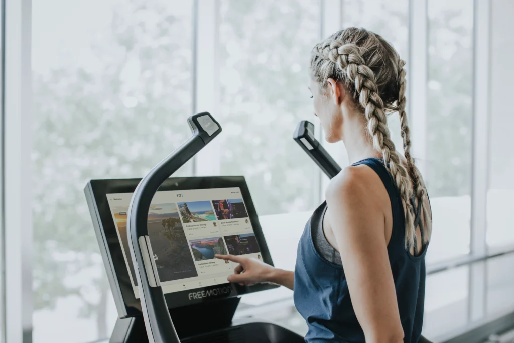 woman on a Freemotion Fitness elliptical